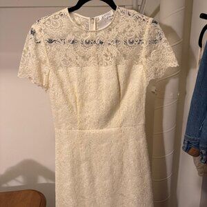 Barneys New York Size S off white lace dress